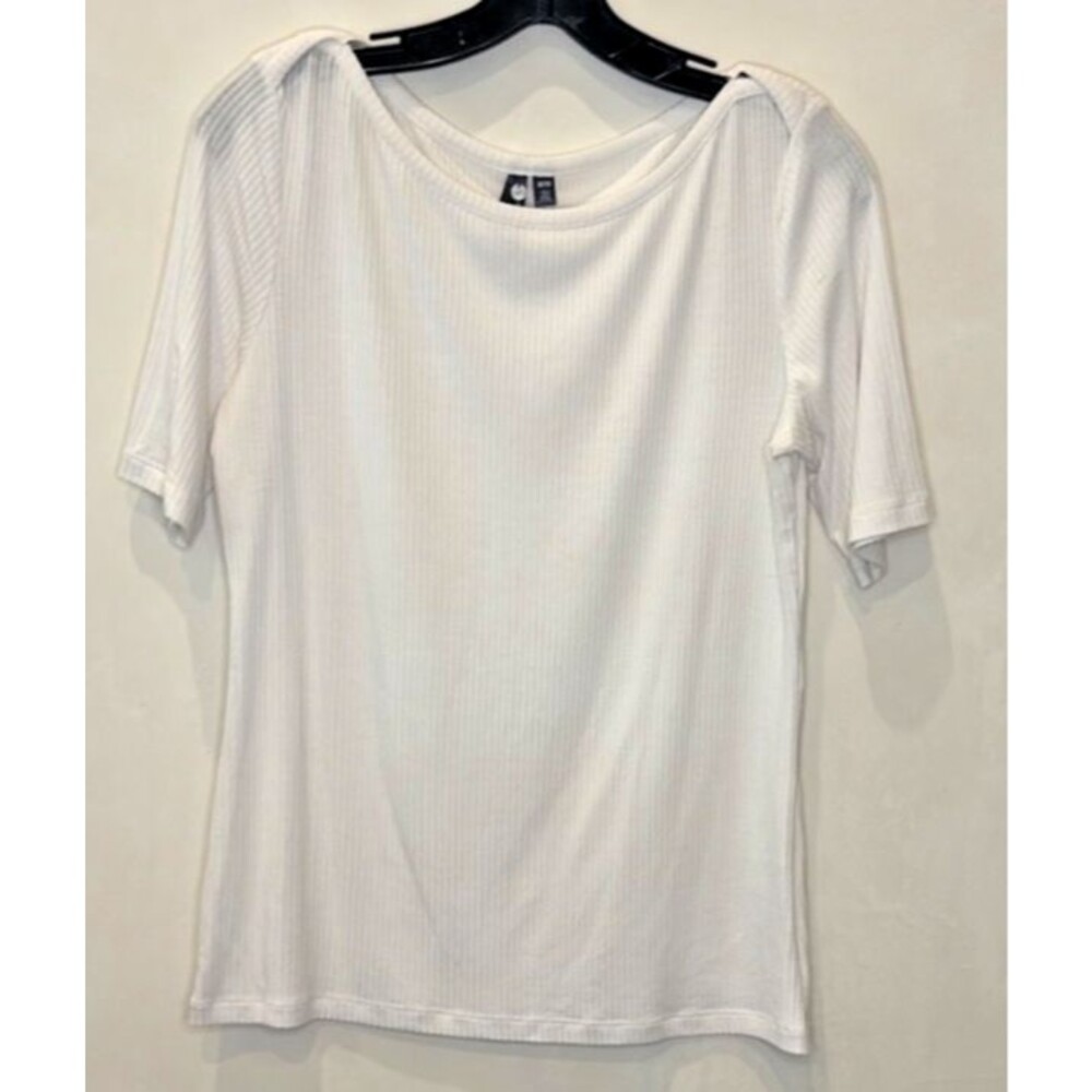 Orb.Life, White Fitted Short Sleeve T-Shirt, NWOT, size M